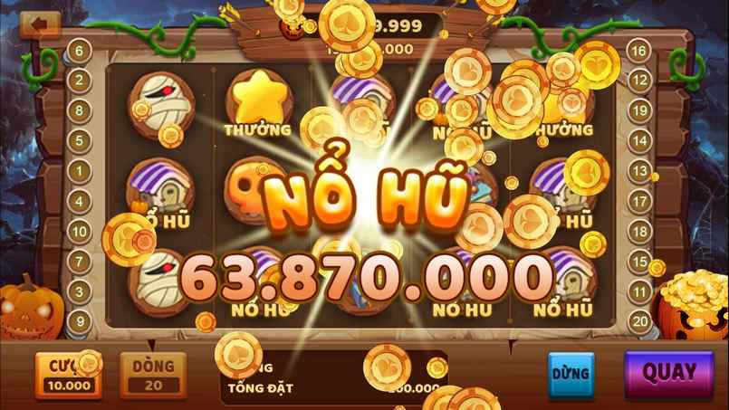 Nổ hũ tiền về như lũ với tổng giá trị hơn 63 triệu đồng
